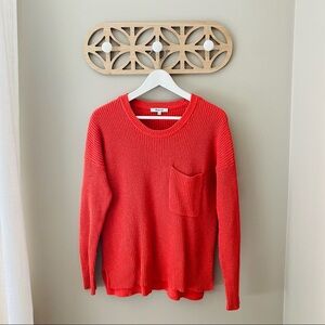 Madewell Knit Pullover Sweater Coral Sz Small